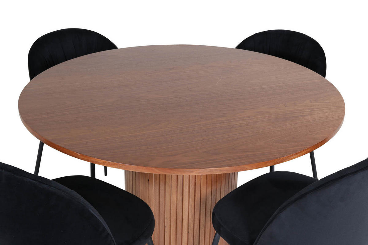 TISCHGRUPPE Schwarz - Schwarz, Holzwerkstoff (110/74/110cm) - ebuy24