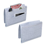 2XBETTTASCHE - Grau, Textil (8/41/31.5cm) - Relaxdays
