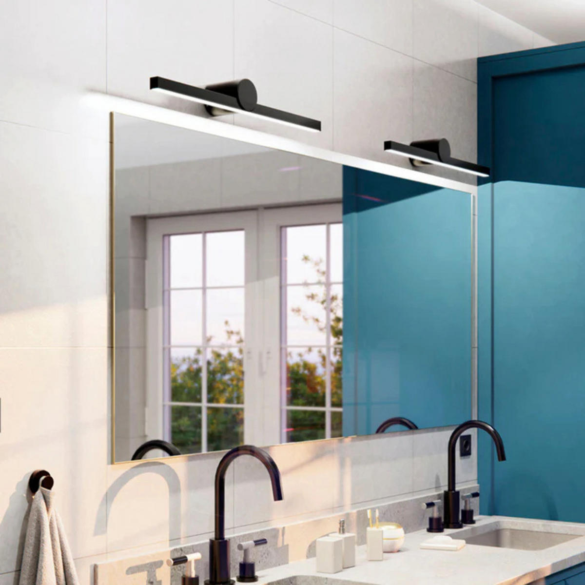 WANDLEUCHTE LUISA 60 schwarz 12 W IP54 - Schwarz, Metall (7.5/7.5/2.5cm)