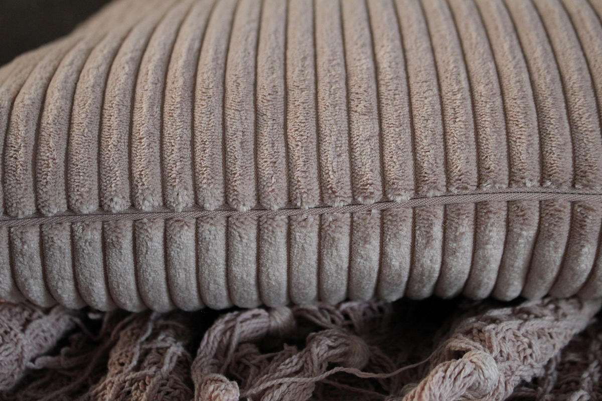 KISSENHÜLLE Shara Cord Look - Rosa, Textil (60/60cm) - Magma Heimtexx