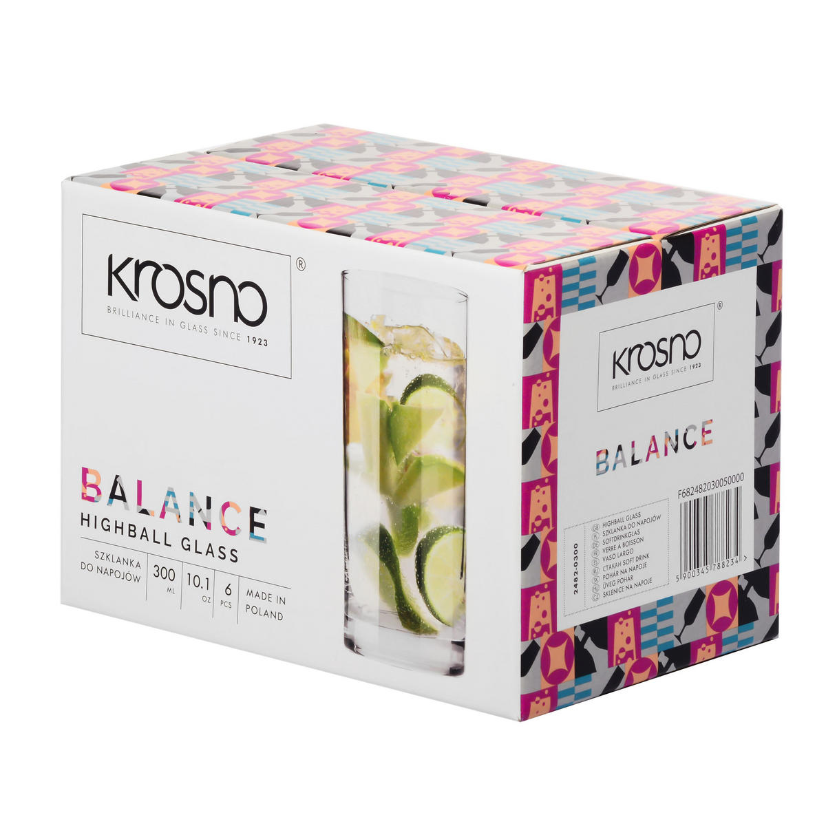 LONGDRINKGLÄSER, 6er-Set, 330 ml - Transparent, Glas (0.33L) - Krosno Glass