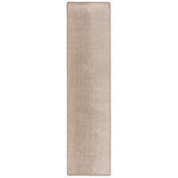 HOCHFLOR VELOURS LÄUFER TEPPICH LUNA - Taupe, Textil (100/200cm) - Snapstyle