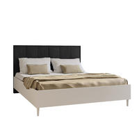 DOPPELBETT Luk II 160/200 cm ohne Matratze, Lattenrost, Bettkasten, weiß, schwarz - Schwarz/Weiß, Kunststoff (160/200cm) - Margaret Hadas24