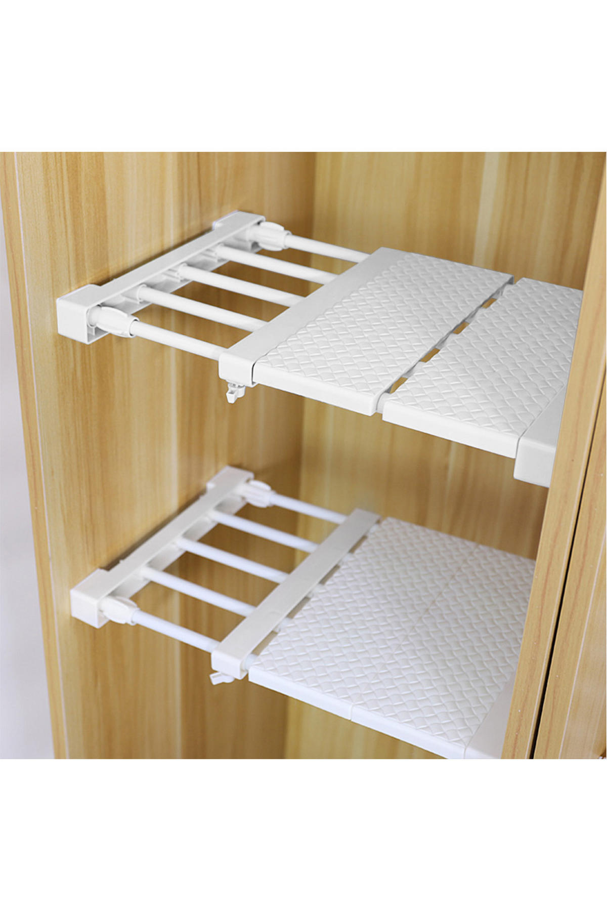 SCHRANK-SPANNREGAL aus ABS-Kunststoff, Kohlenstoffstahl 30-40cm Weißes Verstellbares 30 x 24 x 1,5 cm - Weiß, Kunststoff (24/30/1.5cm) - Livingandhome