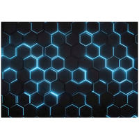 FOTOTAPETE Kinderzimmer 3D Effekt Hexagone 350x250 - Multicolor, Papier (350/250cm) - Wallarena