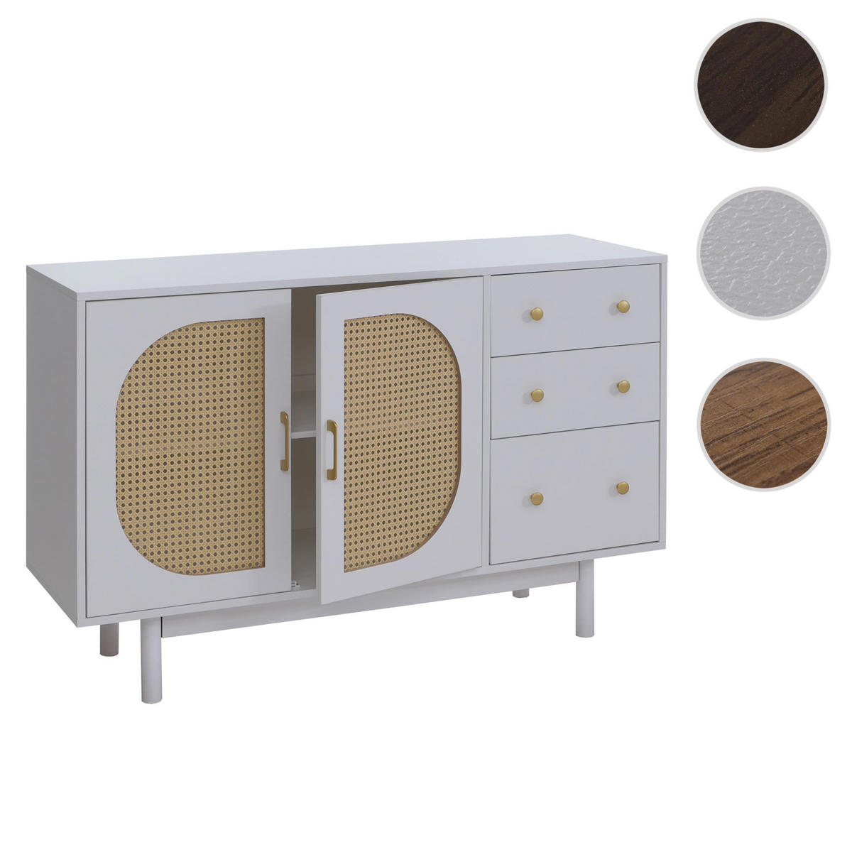SIDEBOARD Weiß - Weiß, Holz (120/80/40cm) - MCW
