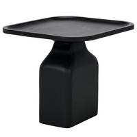 MASSIVER BEISTELLTISCH - Mango Schwarz - Schwarz, Holz (48/56/45cm) - home24