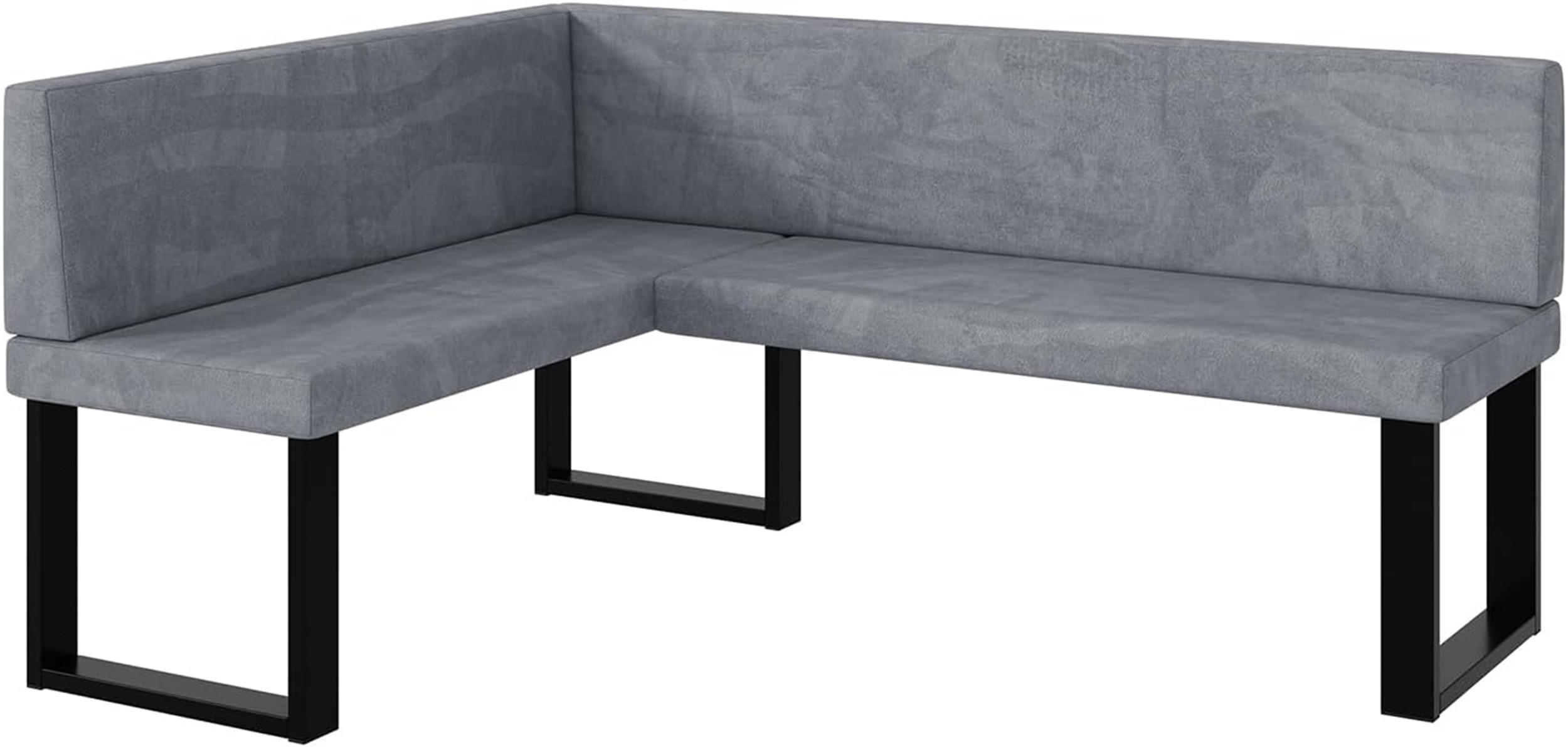 Meblini Eckbank Grau 168x128 cm