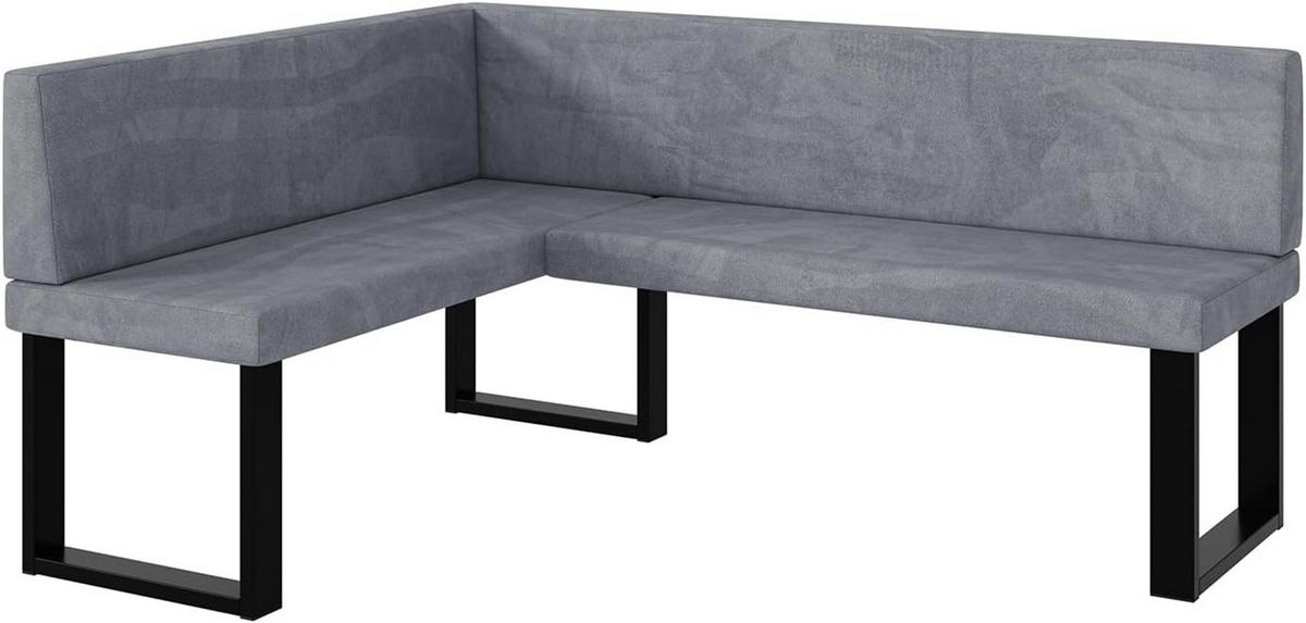 ECKBANK TONI_U - Grau, Textil (128/168cm) - Meblini