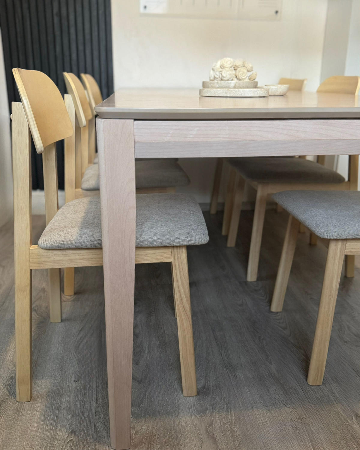JÍDELNÍ ŽIDLE sada 2 ks Taupe Scandia - šedá/hnědá, dřevo (40/82/46cm) - Beliani