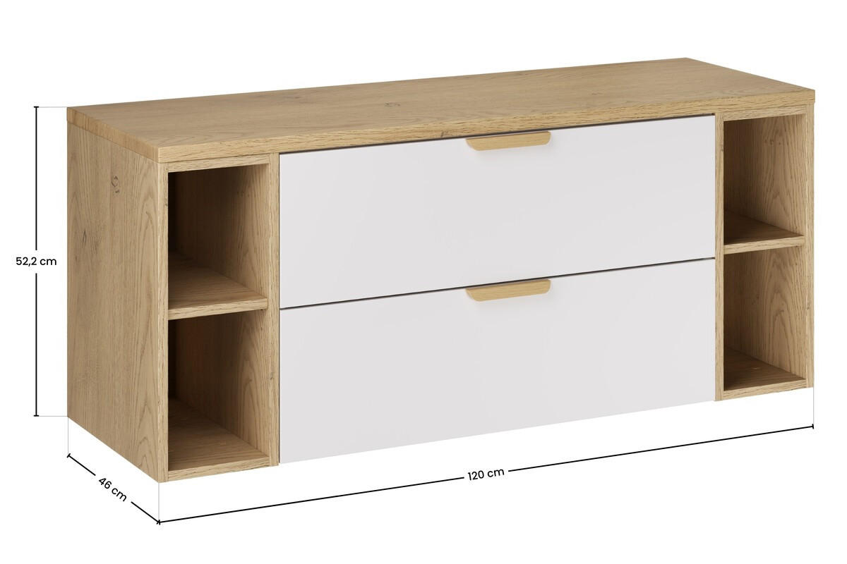 WASCHBECKENUNTERSCHRANK 120 cm 4 Teile - Aster White A BM427 in Weiß/Matt - Weiß, Holz (120/50/46cm)