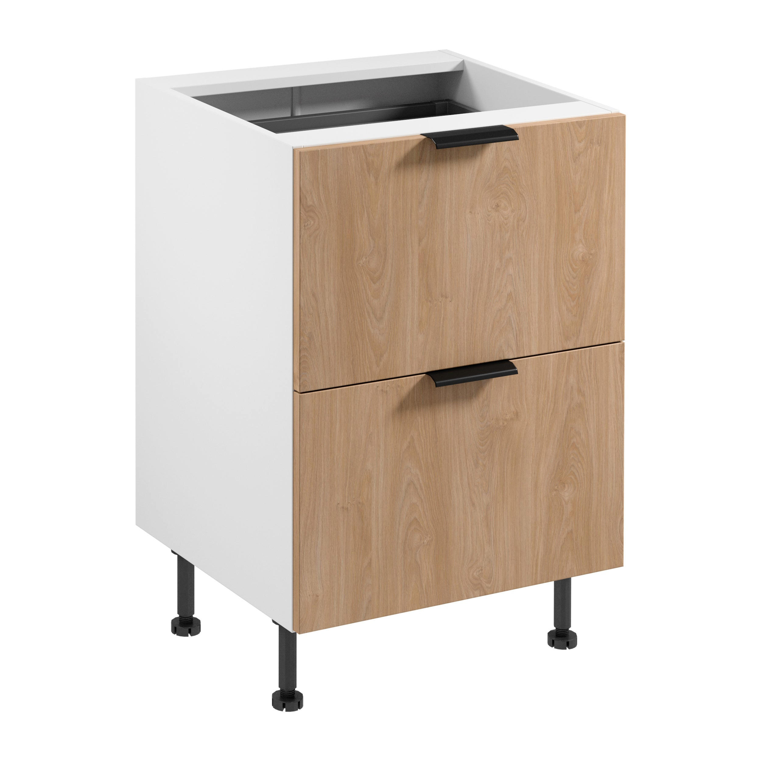 UNTERSCHRANK D60S2+1 AX – Sorento Weiß Sonoma Eiche – Weiß / Sonoma Eiche - Weiß/Sonoma Eiche, Holzwerkstoff (60/87/52cm) - ROYAL24_MARKT