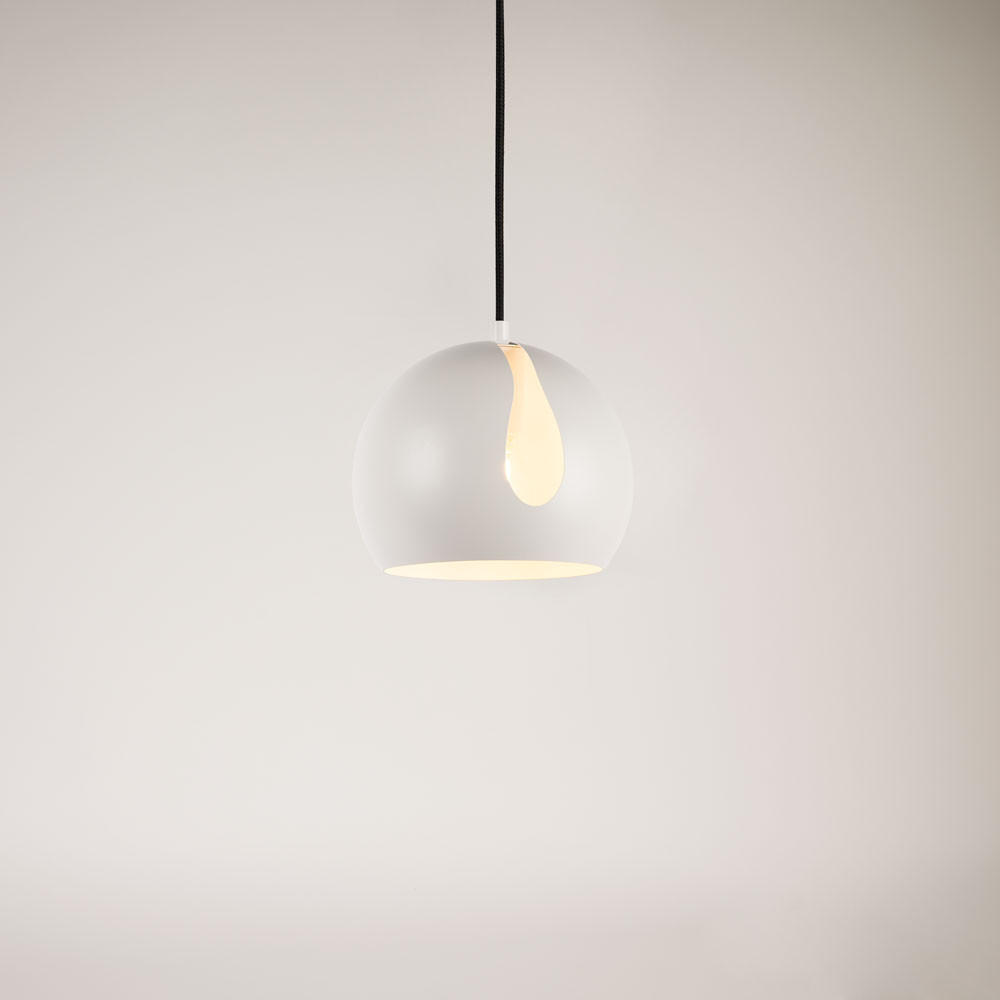 PENDELLEUCHTE Ball Weiß Ø 20cm - Weiß, Metall (20/20/20cm) - s.luce