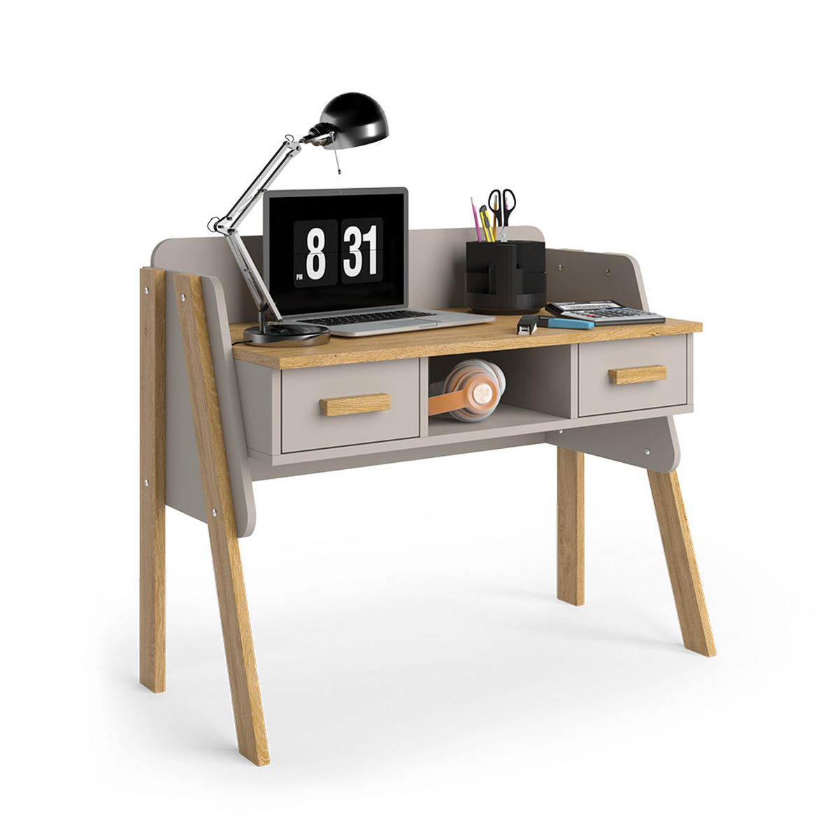 SCHREIBTISCH Malia Cashmere-Eiche 97 x 51 cm - Kaschmir, Holzwerkstoff (51/97/80cm) - VitaliSpa