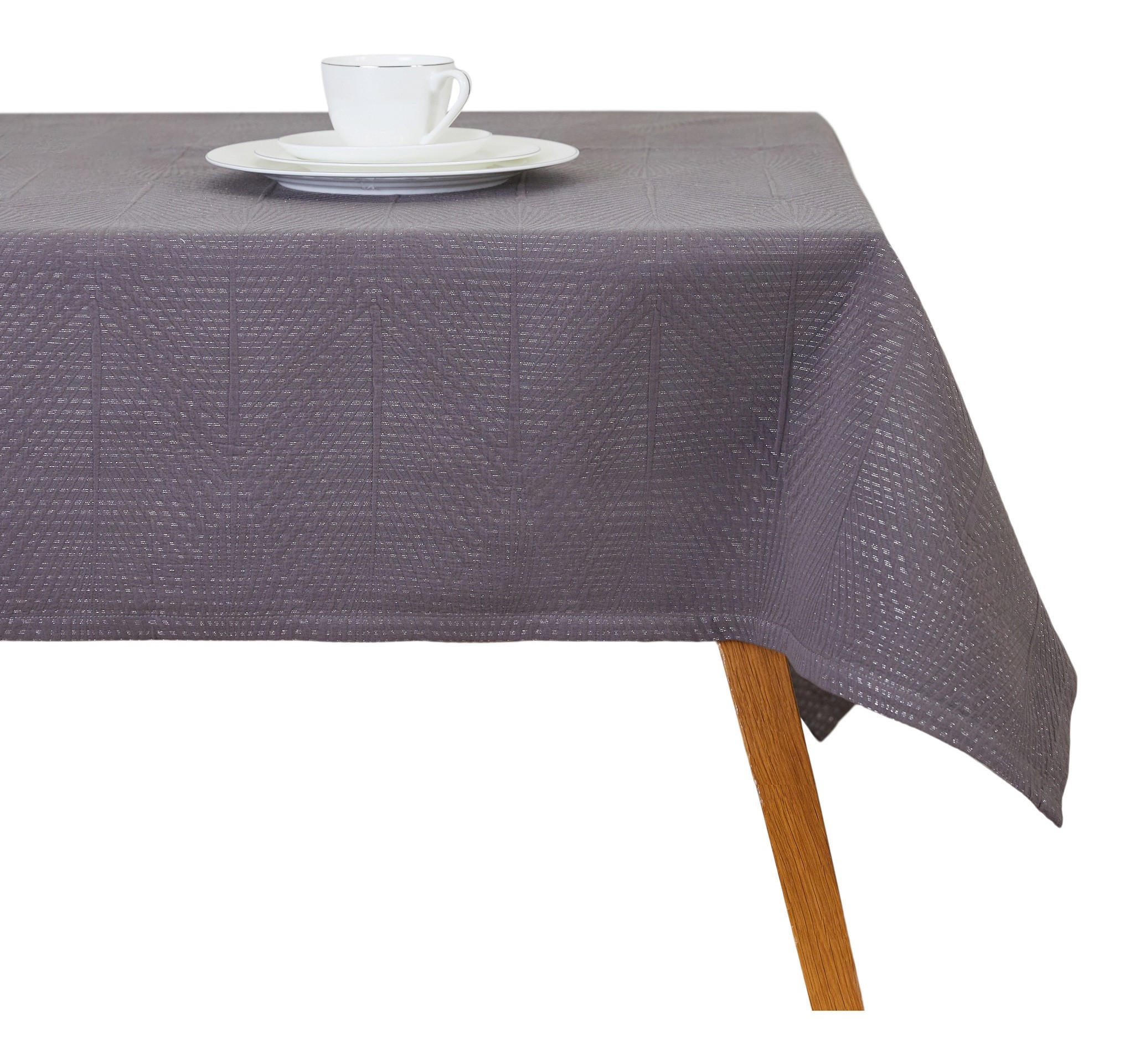 TISCHDECKE Mileja - Dunkelgrau, Textil (220/150/1cm) - home&you