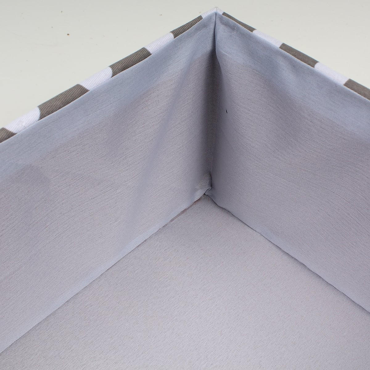 STOFFSCHUBLADE grau mit weißen Punkten - 30/27/15 cm - Grau, Textil (27/15/30cm) - Calicosy