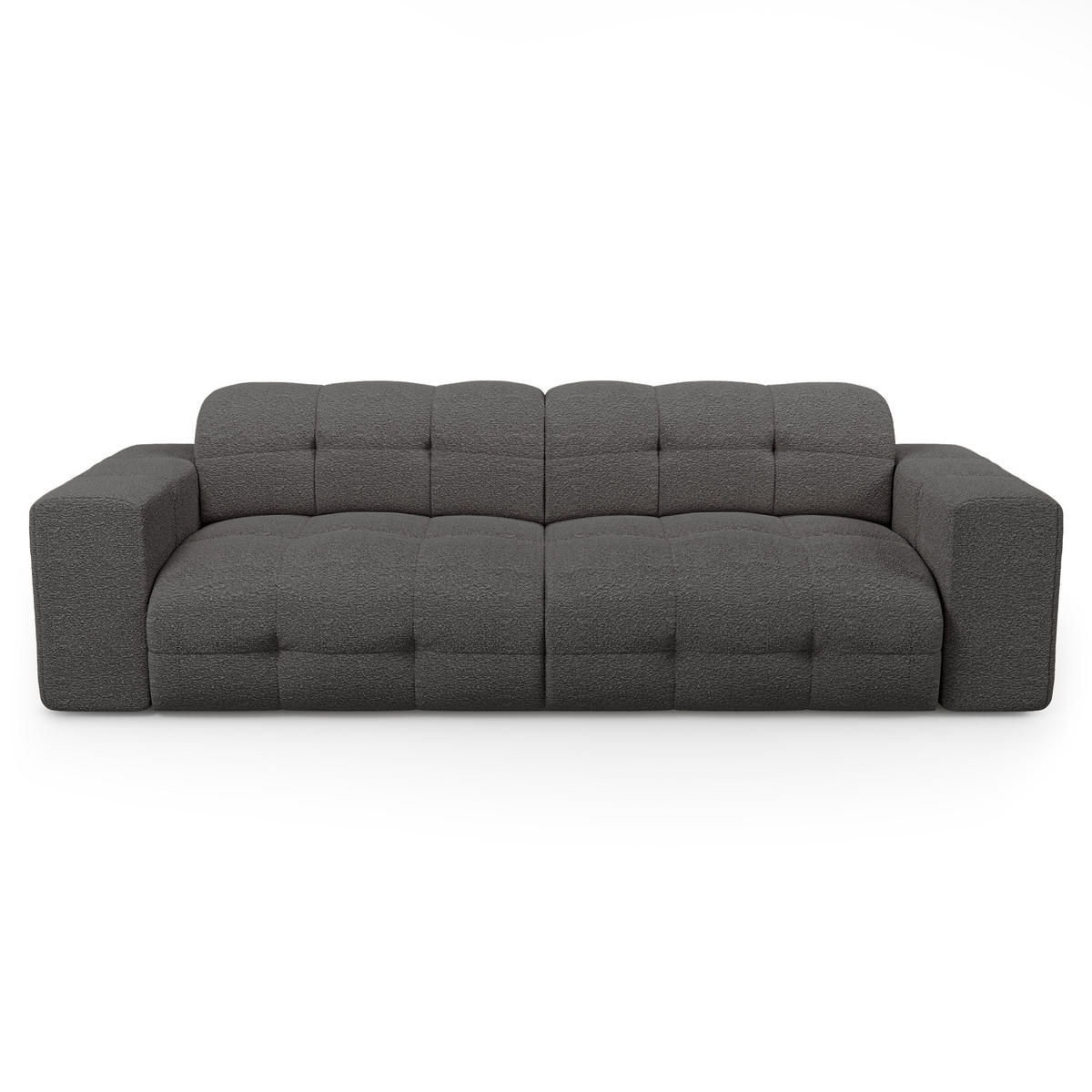 SCHLAFSOFA GERADE Steinbock Graphitgrau 230cm - Graphitfarben/Grau, Textil (230/45/32cm) - Sia Home