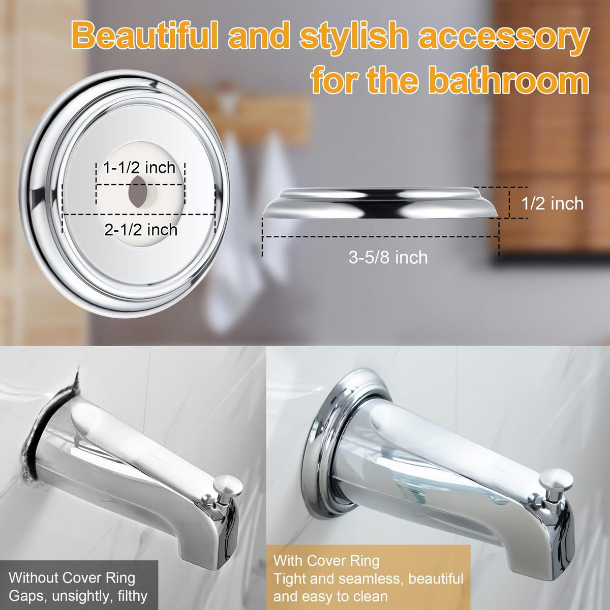 BADEWANNENARMATUR – galvanisierte Oberfläche - Silberfarben, Metall (15/9/10cm)