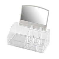 KOSMETIKORGANIZER, Spiegel abnehmbar, klein - Transparent, Kunststoff (17.5/10/15cm) - bremermann