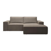 SCHLAFSOFA - 3 Personen - samt - taupe Amelia - Taupe, Textil (240/85/167cm) - Vente-Unique