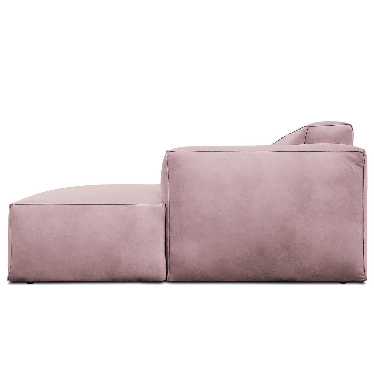 ECKSOFA mit Longchair - Mauve/Schwarz, Kunststoff/Textil (345/170cm) - home24