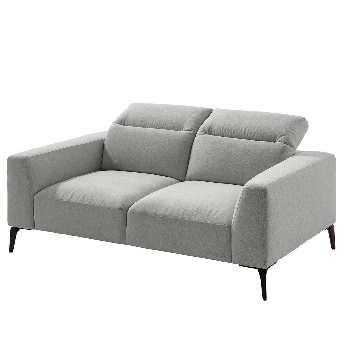 2-SITZER SOFA - Schwarz/Hellblau, Textil/Metall (170/73/107cm) - home24