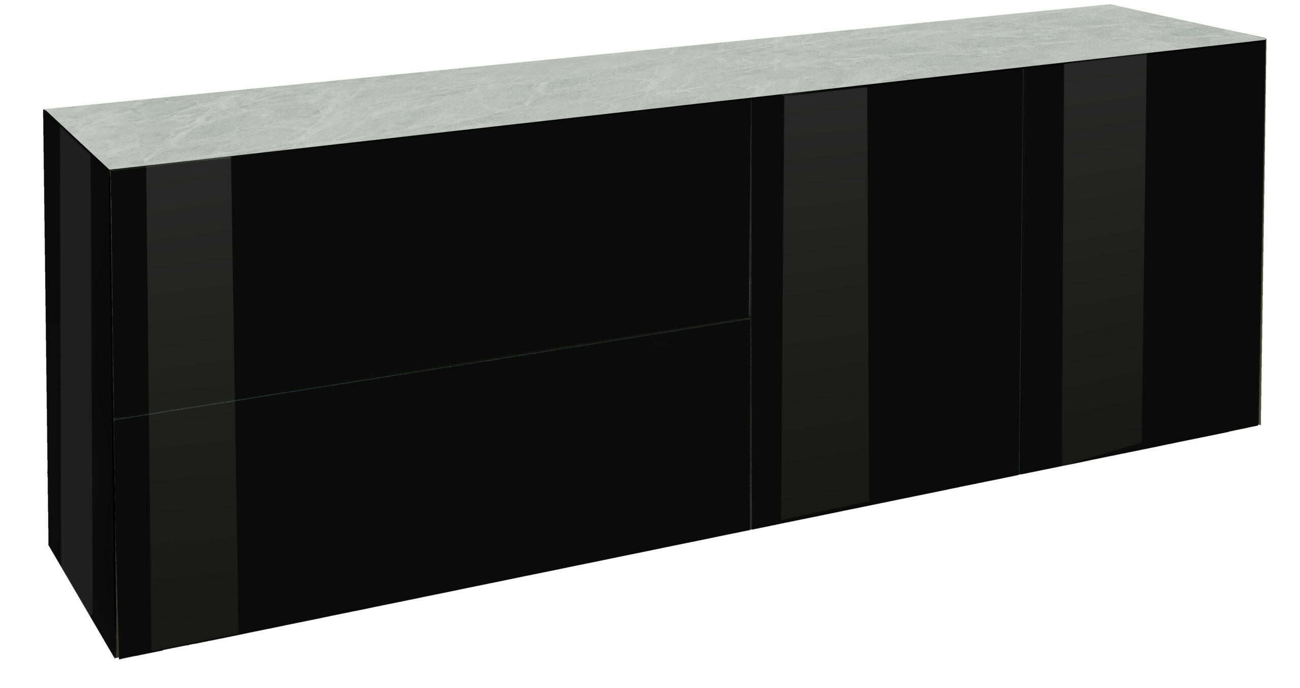 LOWBOARD Colors in Schwarz Glas - Schwarz, Holzwerkstoff (181/63/42cm)