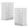 NACHTTISCH Weiß Hochglanz 38 x 66 cm 2er Set - Weiß Hochglanz, Holzwerkstoff (38/66/35cm) - Vicco