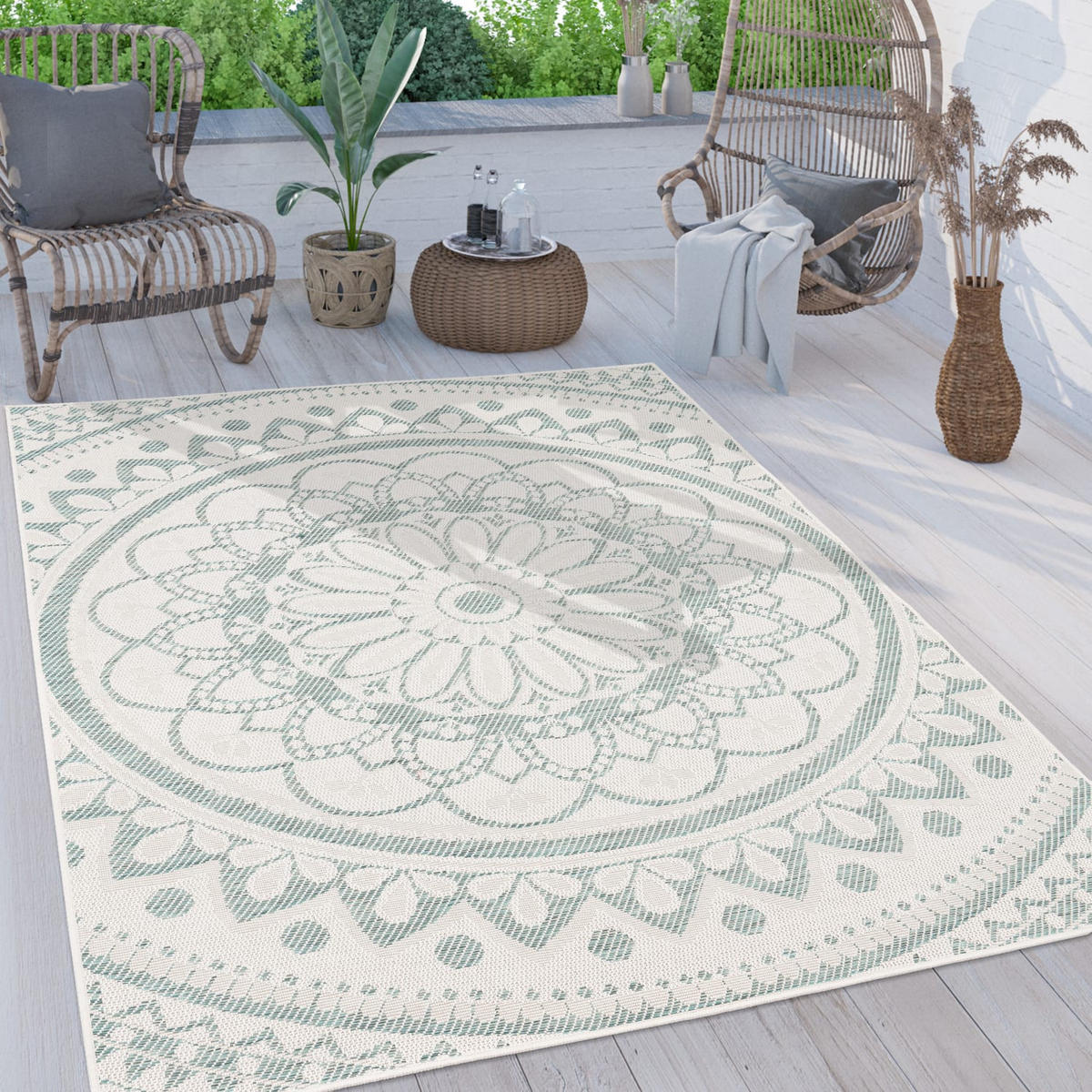 OUTDOORTEPPICH 240/340 cm Brescia 471 - Türkis, Kunststoff (240/340cm) - Paco Home