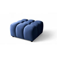 POLSTERHOCKER Flow - Blau, Holzwerkstoff/Textil (96/42/96cm) - Fun Möbel