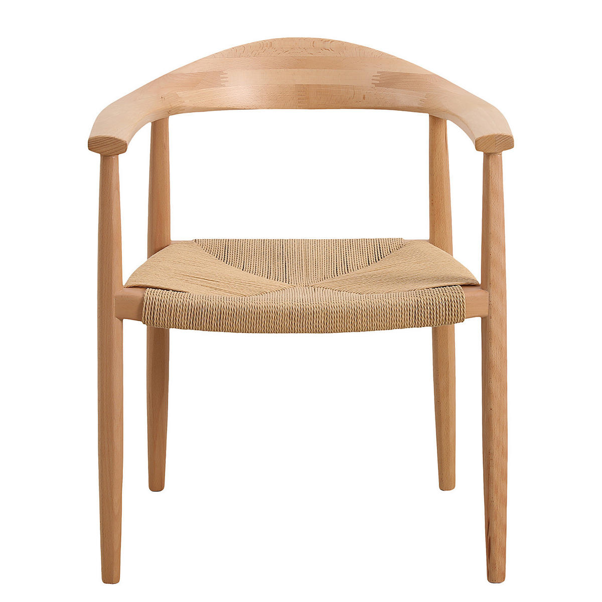 ARMLEHNENSTÜHLE - Buche massiv / Papierschnurgeflecht, Braun, 2er-Set - Braun, Papier (64/78/52cm) - home24