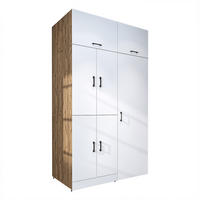 WASCHMASCHINENSCHRANK DORA-I 130cm Breit, 230cm Hoch - Eiche Bianco, Holzwerkstoff (130/230/73.8cm)