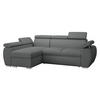 ECKSOFA Boston Mini Premium Cord 2RLC, Seite: Links LC+2R - Chromfarben/Grau, Holz/Textil (255/170cm) - MIRJAN24