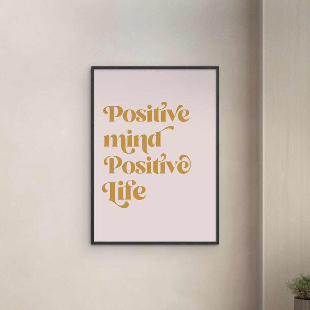 POSTER mit Rahmen KsanaKalpa - Positive - Pink/Schwarz, Holz/Papier (30/40cm) - Poster&Frame