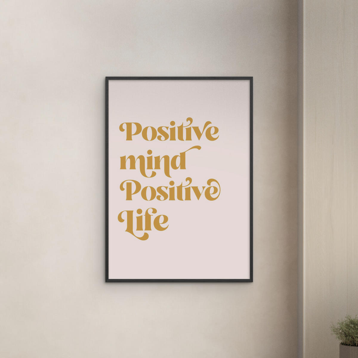 POSTER mit Rahmen KsanaKalpa - Positive - Pink/Schwarz, Holz/Papier (30/40cm) - Poster&Frame