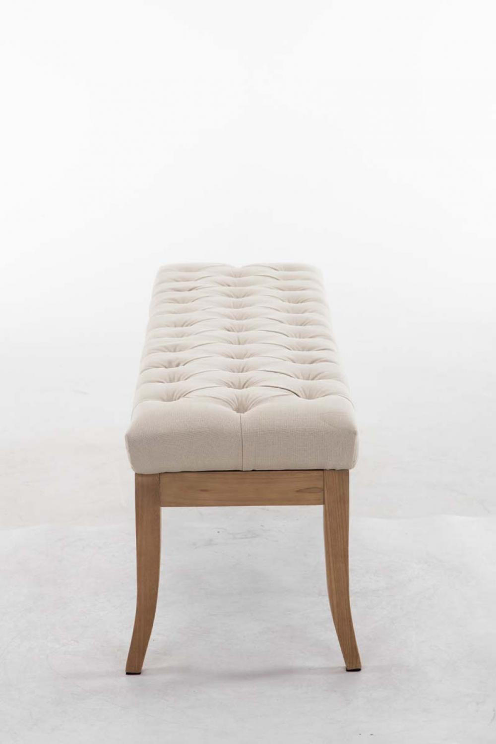 SITZBANK 150/38 cm Stoff creme - Creme/Naturfarben, Holz/Textil (150/46/38cm) - CLP