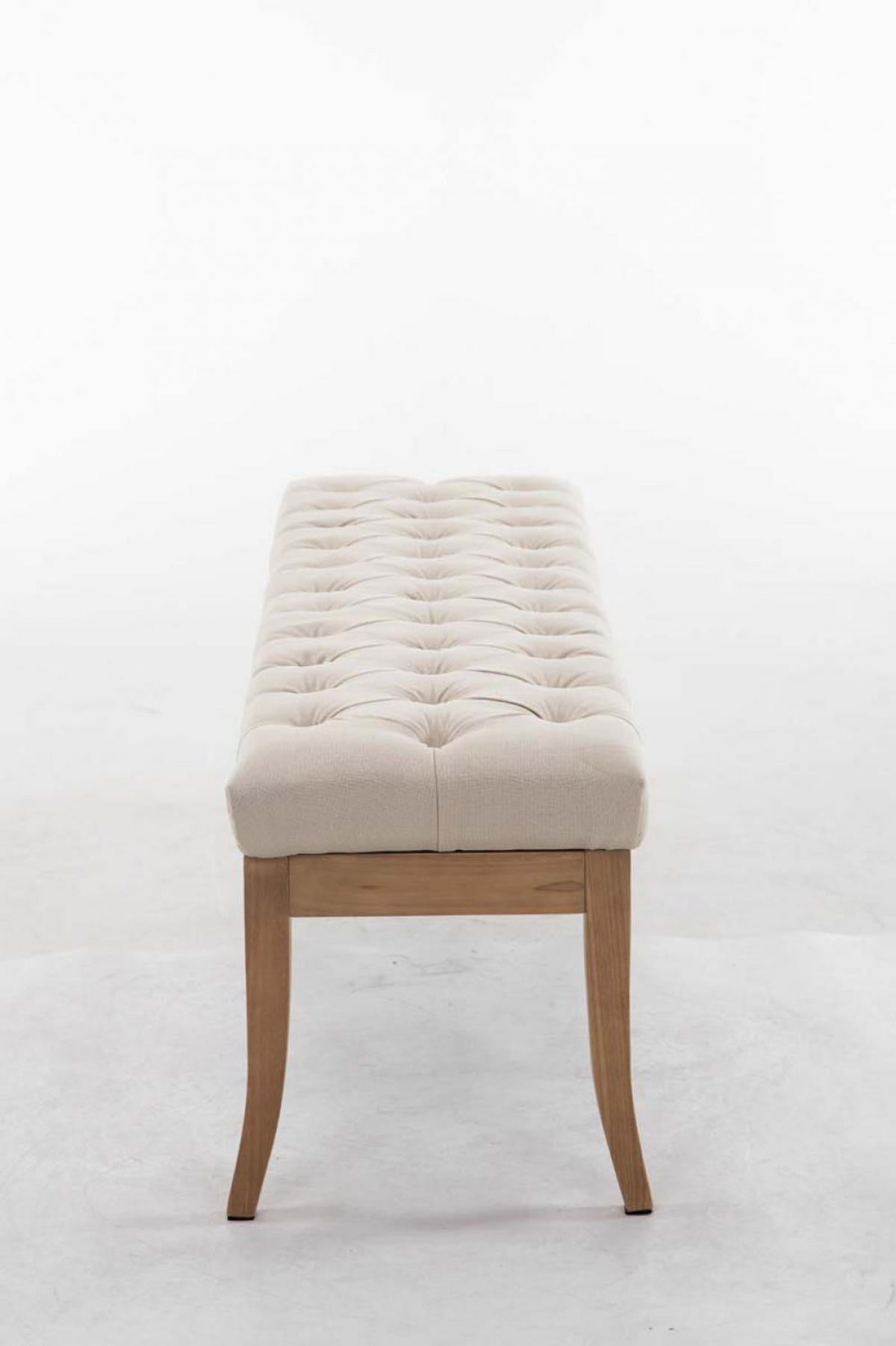 SITZBANK 150/38 cm Stoff creme - Creme/Naturfarben, Holz/Textil (150/46/38cm) - CLP