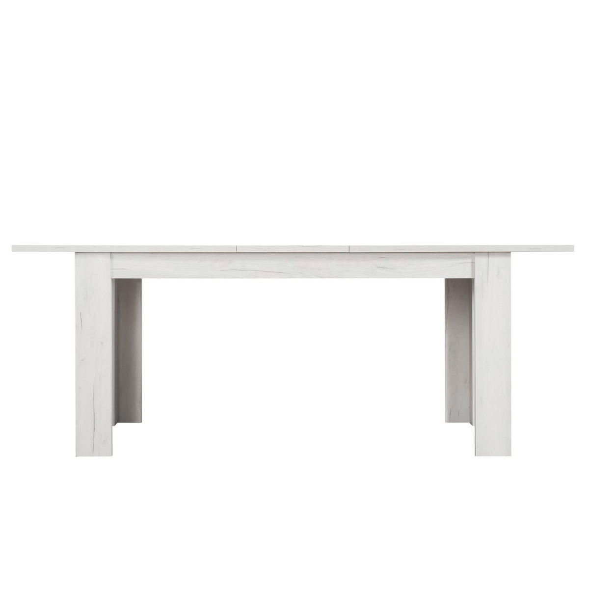 ESSTISCH in Holzwerkstoff 160-200/90/76 cm ausziehbar - Weiß, Holz (90/160/76cm) - Homestyle4u