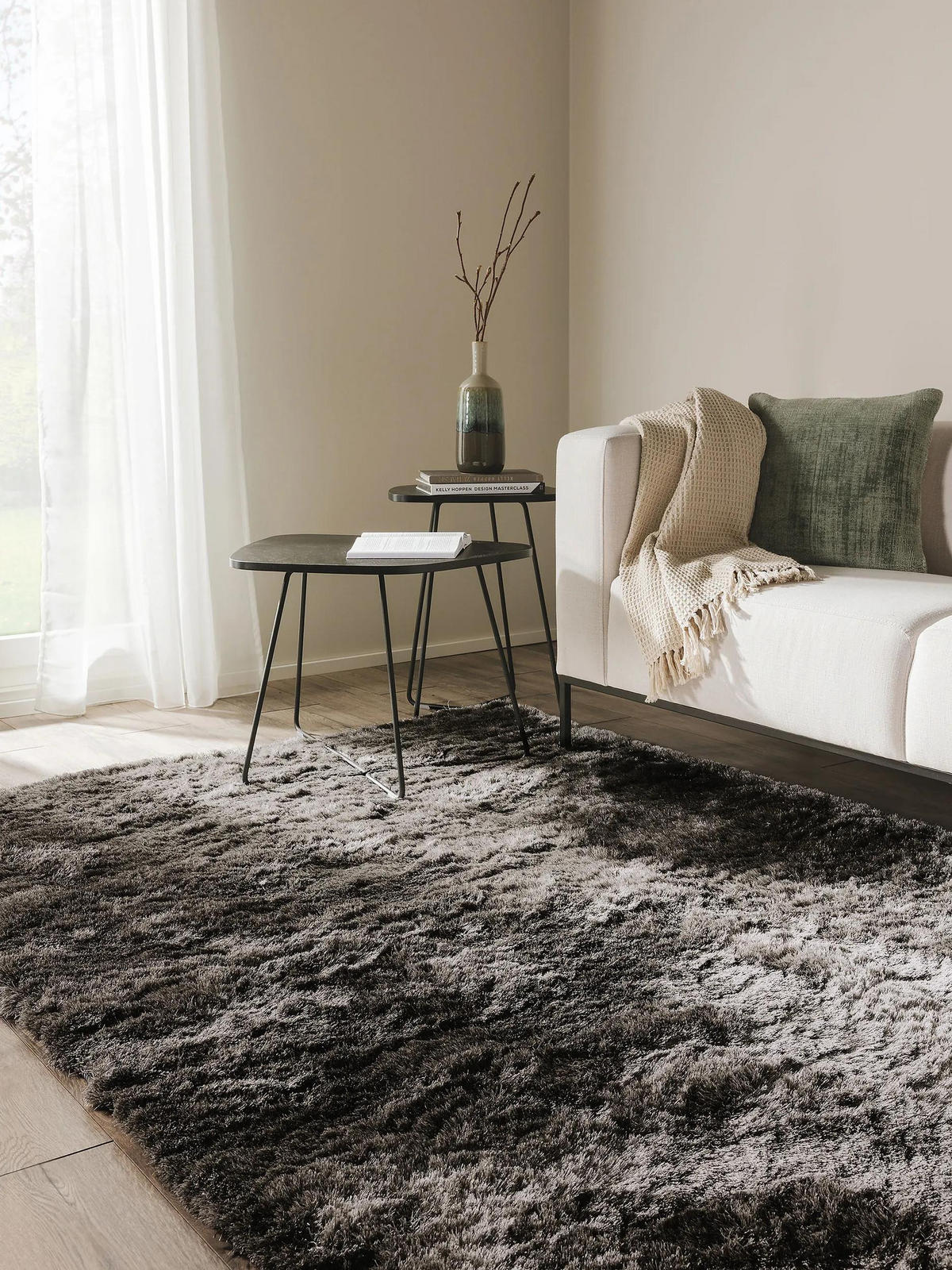 SHAGGY koberec Whisper Šedá 160x230 cm - šedá, textil/umělá hmota (160/230cm) - benuta Nest