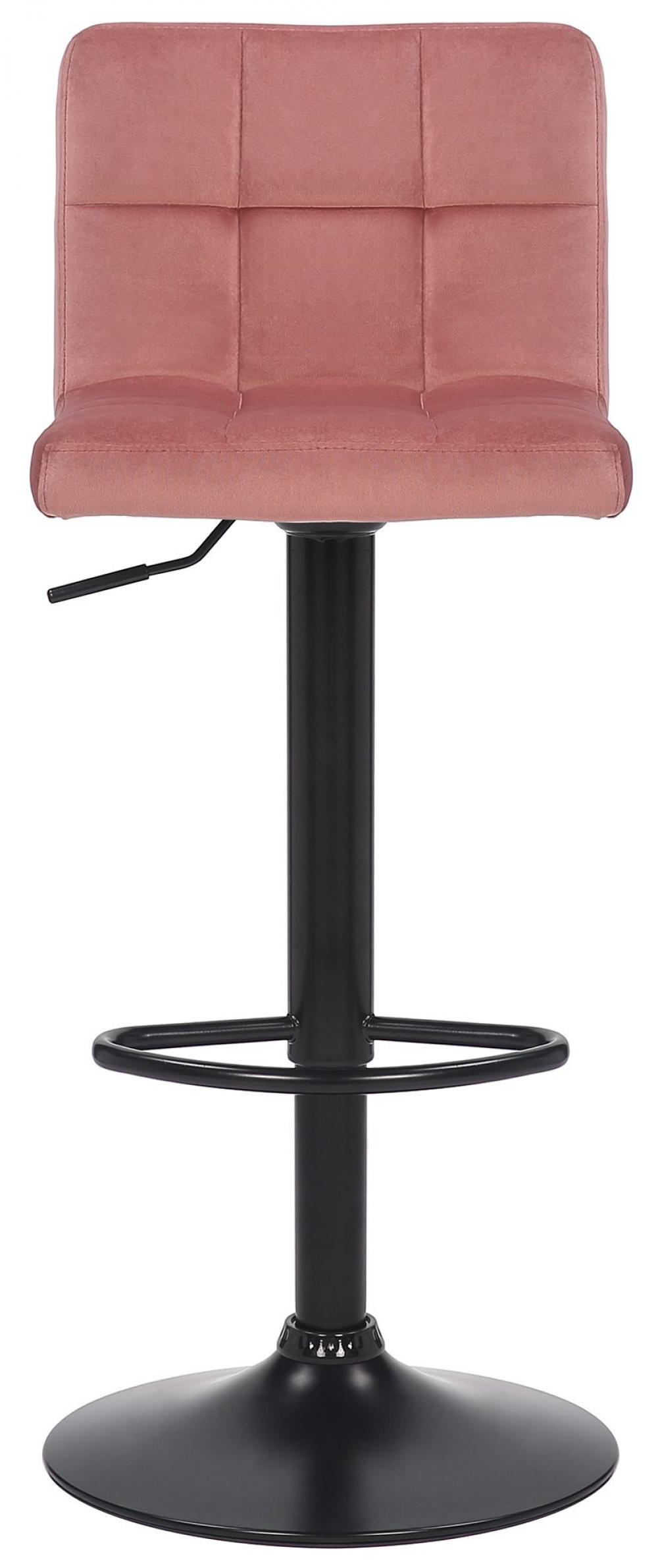 BARHOCKER Samt Pink - Pink/Schwarz, Textil/Metall (40/85/40cm) - CLP