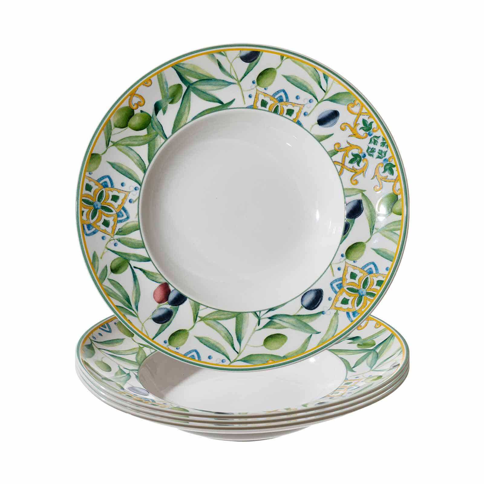 PASTATELLER Roma Oliva grün ø 30,5 cm 4er Set - Grün, Keramik (30.5cm) - Ritzenhoff Breker