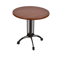 BISTROTISCH Jelena Ø70cm Rund Dunkelbraun Holz Cafétisch - Dunkelbraun, Holz (70/70/66cm) - DELUKE