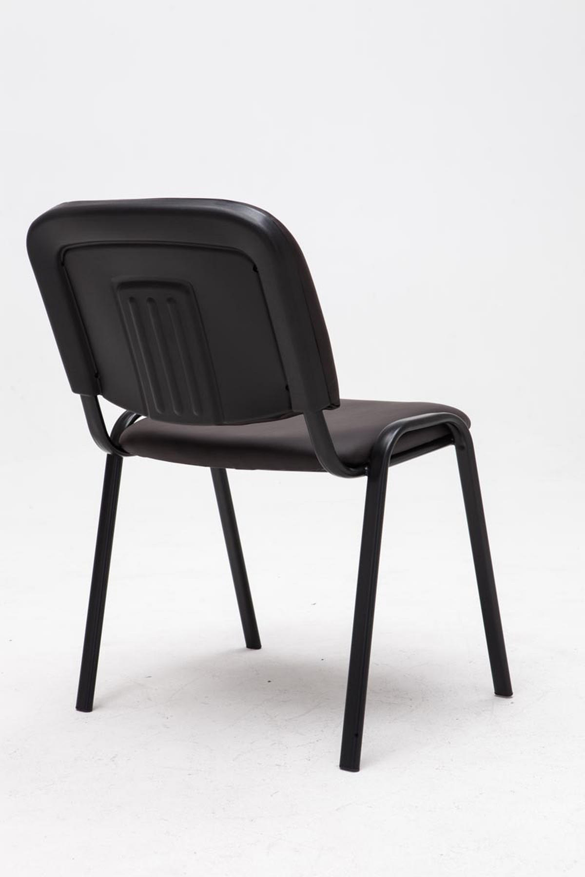BESUCHERSTUHL Keen, Kunstleder mit Gestell Schwarz / Bezug Braun - Schwarz/Braun, Textil/Metall (54/79/48cm) - TPFLiving