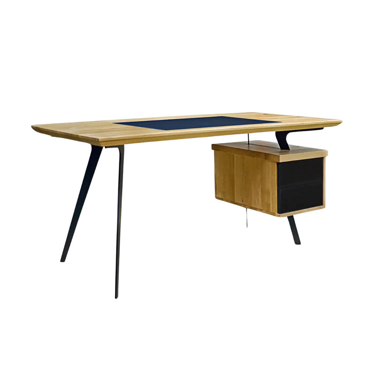 SCHREIBTISCH auf Metallbeinen für Ihr Büro/ Home Office VITA - Eichefarben, Holz (80/160/75cm) - Rawood Furniture