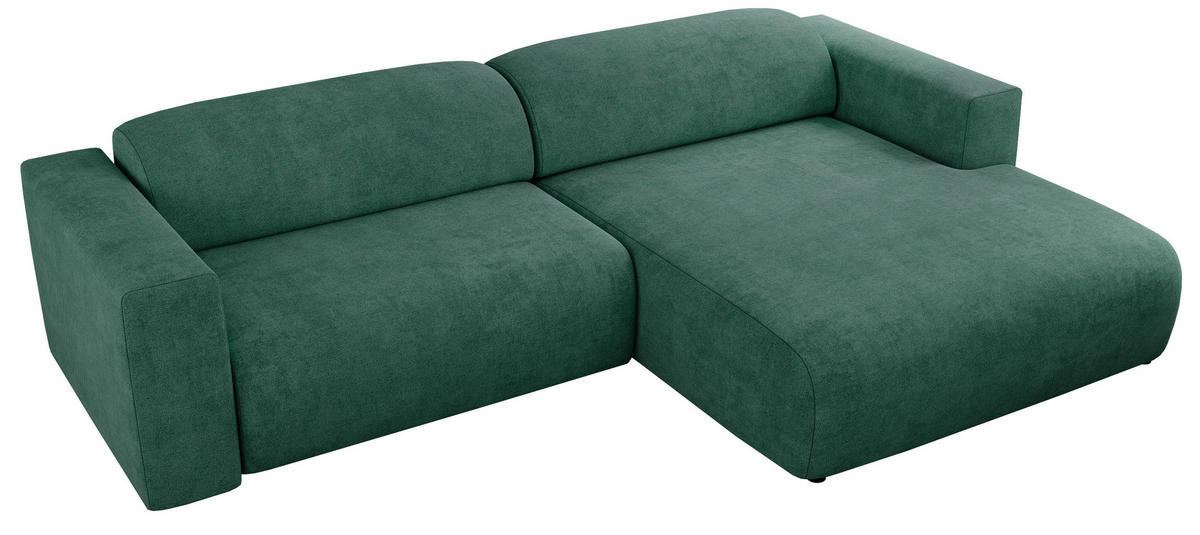 ECKSOFA PASADENA Grün Struktur - Rechts Seite - Schwarz/Grün, Kunststoff/Textil (180/288cm) - MKS