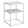 BEISTELLTISCH Solund - Weiß, Glas/Metall (40/40/55cm) - [en.casa]