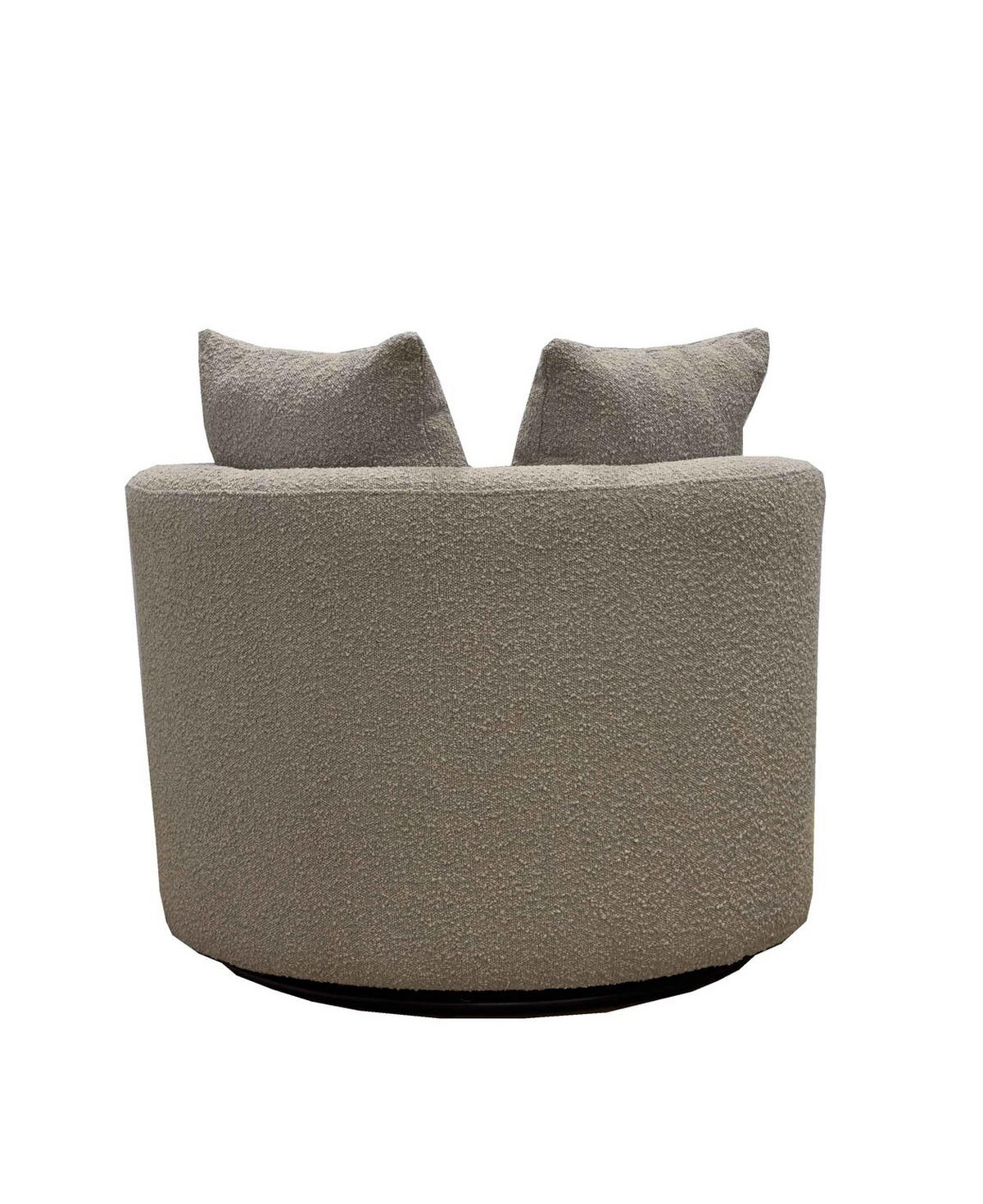DREHSESSEL rund aus Stoff, taupe - Taupe, Metall (93/84/88cm) - Giga Meubel