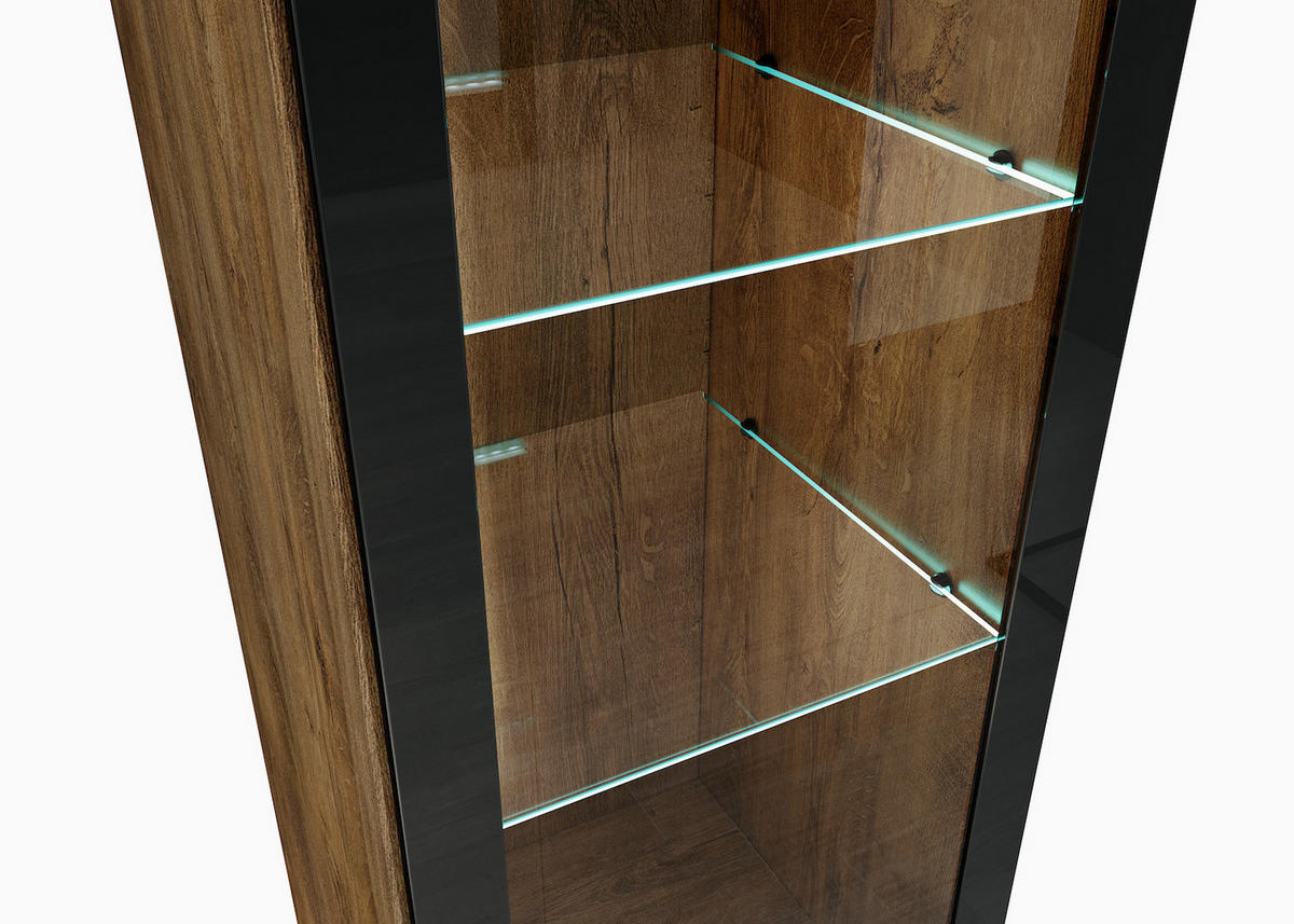 BADEZIMMERSCHRANK Rio mit 2 Türen Braun Eiche - 30 x 30 x 130 cm - Eichefarben/Braun, Holz (30/131/30cm) - Badplaats