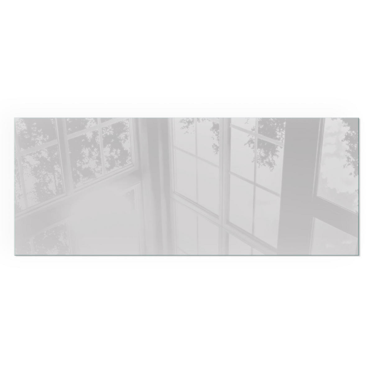 GLASPLATTE für Kamin 125x50 cm - Grau, Glas (125/50/0.4cm) - TULUP