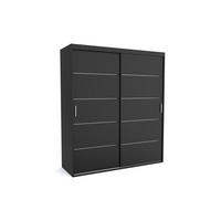 KLEIDERSCHRANK MAT A Schwarz 110x60x205 cm - Schwarz, Holzwerkstoff (110/205/60cm) - FURNLUX
